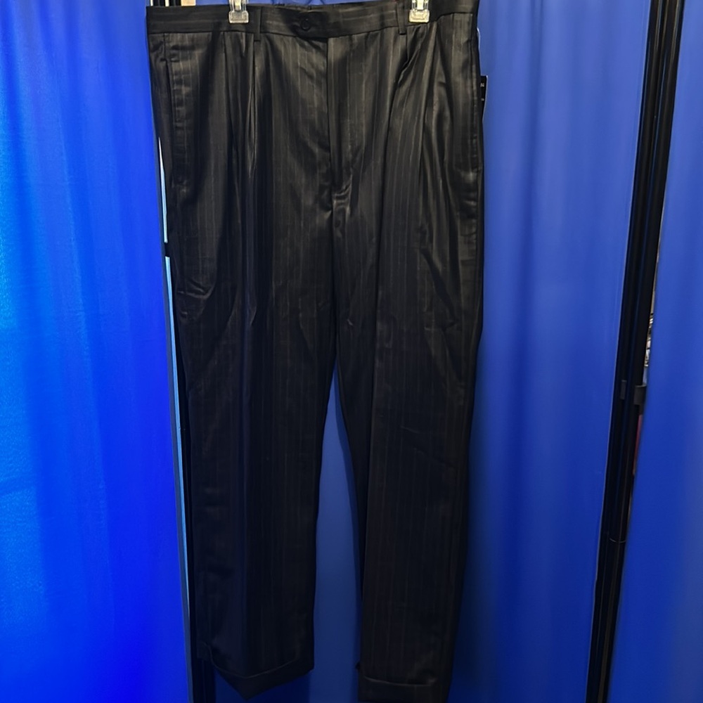 NWT Men’s Black Pinstriped Dress Slacks